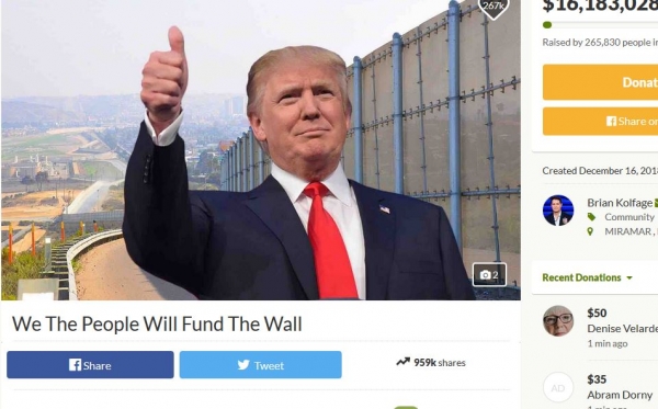 Trumpovi sljedbenici prikupljaju novac za zid, a protivnici za ljestve