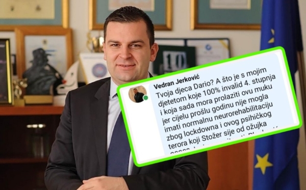 Hrebak cvili: ʼProsvjednici mi uznemiruju djecuʼ. Otac bolesnog djeteta ga fino poklopio