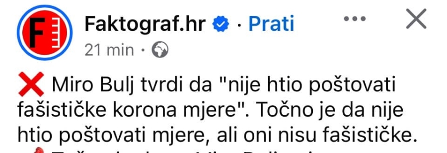 Urednica Faktografa ne zna razliku između činjenične tvrdnje i vrijednosnog suda